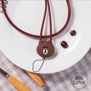 Brown Bear phone Necklace